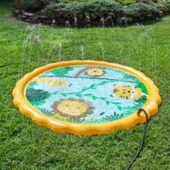 60" Inflatable Safari Children's Sprinkler Mat -Aqua Play Land Zone 1401020sprinkler20mat20io20action2hires 01454.1667517709