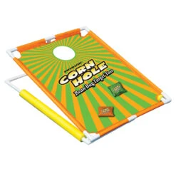 36" Orange And Green Floating Bean Bag Target Toss Swimming Pool Game