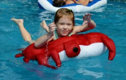 30" Sandy Seaside Rider Stuffed Floating Crab Swimming Pool Pillow -Aqua Play Land Zone 305593202 81736.1667678698