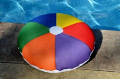 26" Beach Ball Multi-Color Round Flat Floating Swimming Pool Pillow