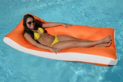 68" Tango Aqua Cloud- Orange Oversized Floating Mattress