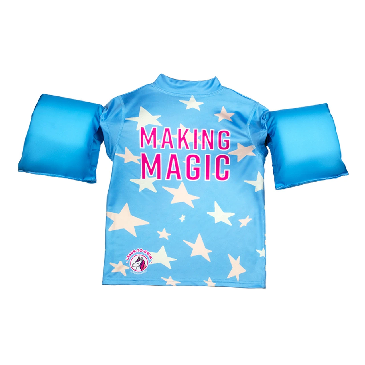 18-Inch Turquoise Girls Swim Shirt "Making Magic" Floaties With A Unicorn 2 18-Inch Turquoise Girls Swim Shirt "Making Magic" Floaties With A Unicorn - Image 2