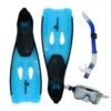3pc Blue And Black Pro Swimming Pool Snorkeling Set 21" - Medium