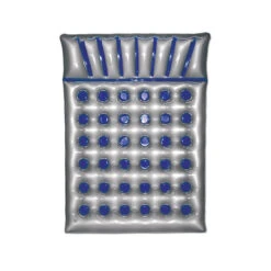 Inflatable Blue Classic French Pocket Swimming Pool Double Mattress, 78-Inch