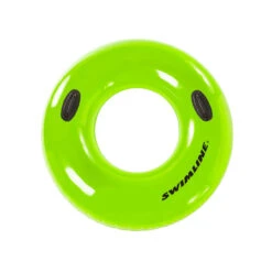 48" Water Sports Inflatable Bright Green Swimming Pool Inner Tube Ring Float