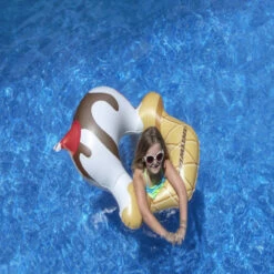 46" Inflatable White And Yellow Ice Cream Ring Pool Float -Aqua Play Land Zone 9020320icecream20ring20girls20model20highres 48191.1667580456