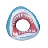 38" White And Gray Inflatable Kids Shark Mouth Pool Ring