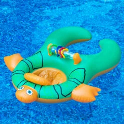 40" Green And Orange Turtle Baby And Mom Inflatable Swimming Pool Seat -Aqua Play Land Zone 9025120me26you20babyseat20turtle20item20only20highres 71901.1683209491
