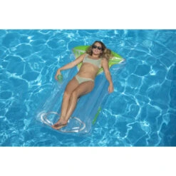 67" Inflatable Transparent Green And Clear Swimming Pool Float -Aqua Play Land Zone 90656201 47058.1667595673
