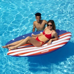 73" Americana Surfboard Shaped Inflatable Swimming Pool Lounge Float -Aqua Play Land Zone 9069620americana20surfboard20adult20models20highres201 13331.1667517672