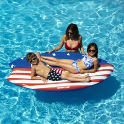 73" Americana Surfboard Shaped Inflatable Swimming Pool Lounge Float -Aqua Play Land Zone 9069620americana20surfboard20kids20highres201 48351.1667517672