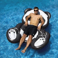 71" Black And White Inflatable Oversized Panda Swimming Pool Float 6 71" Black And White Inflatable Oversized Panda Swimming Pool Float -Aqua Play Land Zone 9074120male20model20highres resized 20262.1667639628