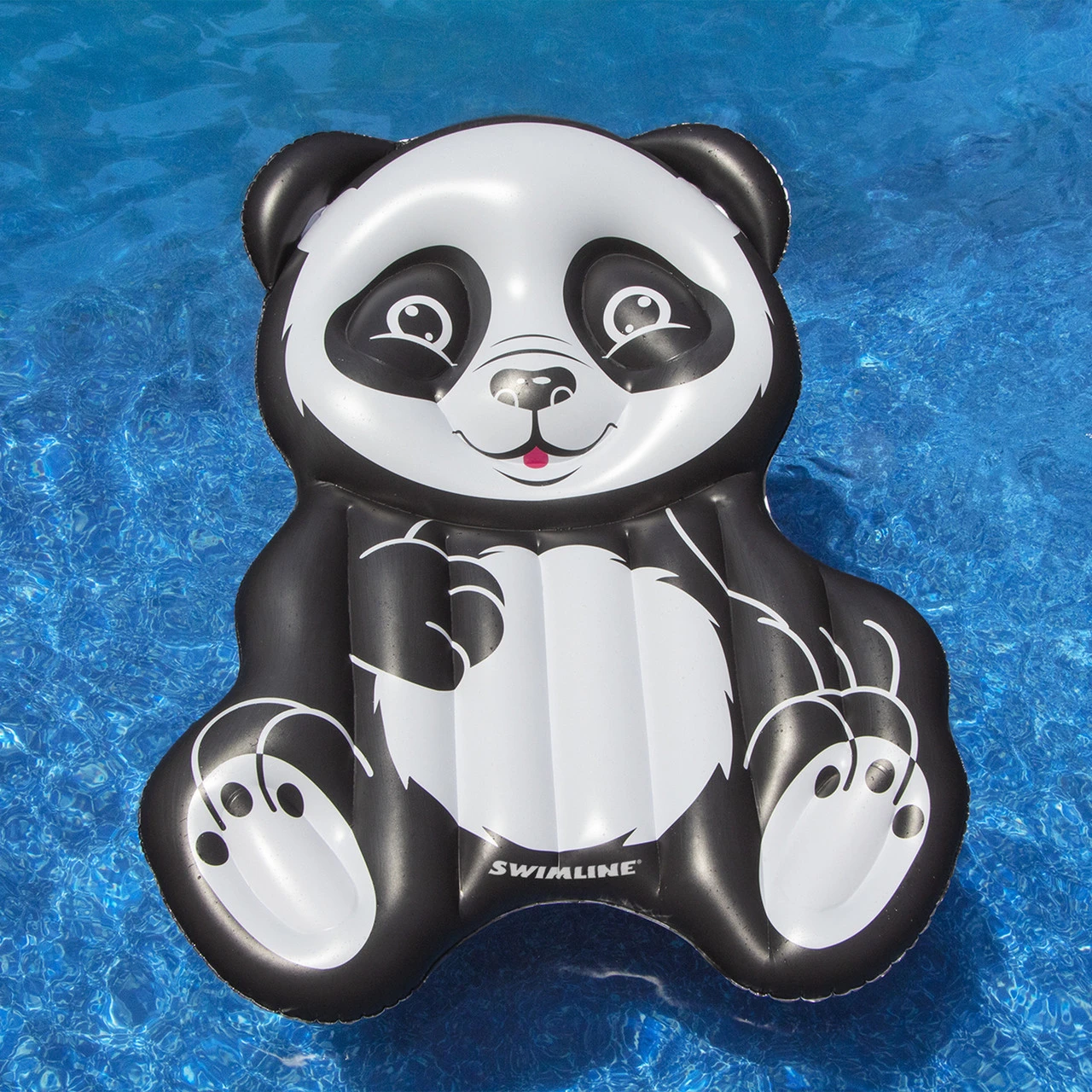 71" Black And White Inflatable Oversized Panda Swimming Pool Float 2 71" Black And White Inflatable Oversized Panda Swimming Pool Float - Image 2