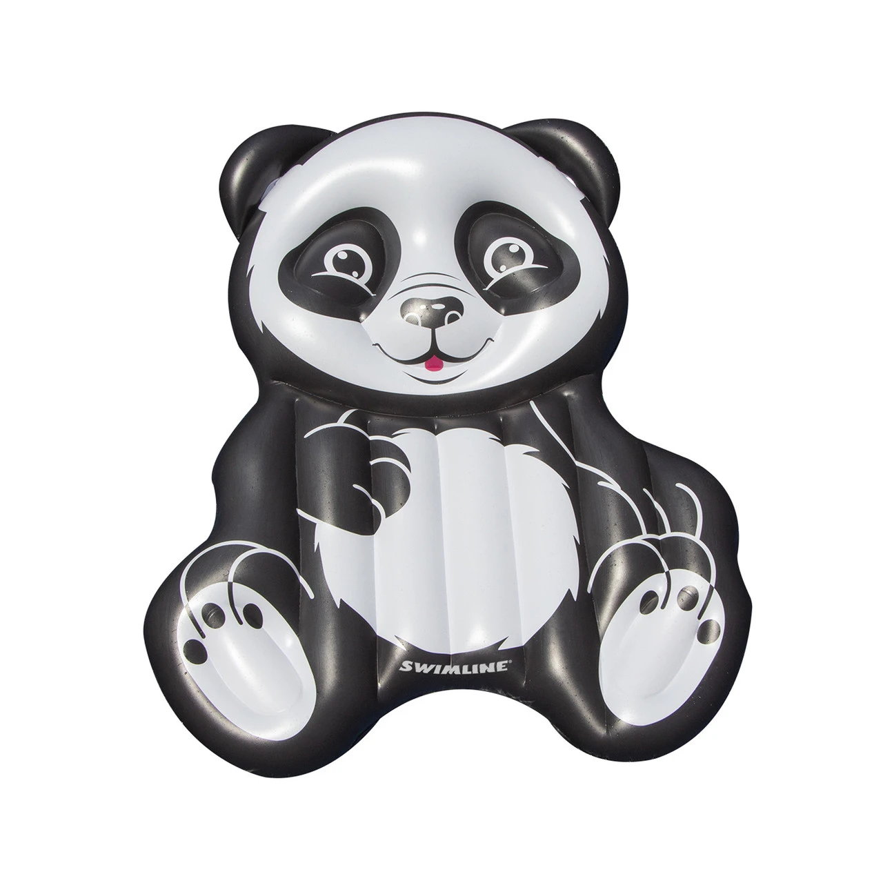 71" Black And White Inflatable Oversized Panda Swimming Pool Float 1 71" Black And White Inflatable Oversized Panda Swimming Pool Float