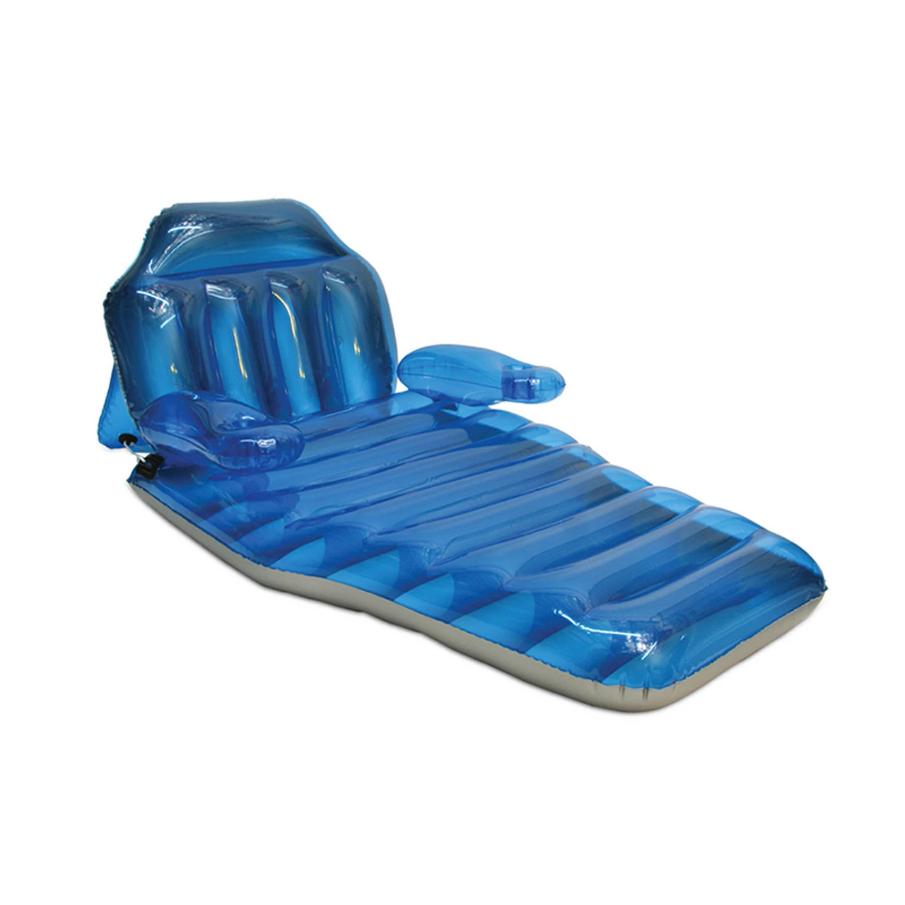 80" Inflatable Transparent Blue Adjustable Swimming Pool Lounger 1 80" Inflatable Transparent Blue Adjustable Swimming Pool Lounger