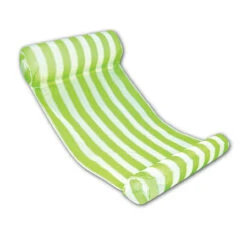 Inflatable Green And White Stripped Water Hammock Pool Lounger, 51.75-Inch