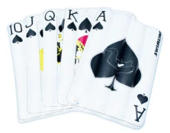 79" Inflatable White And Black Royal Flush Mattress Pool Float