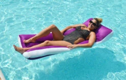 68" Jelly Aqua Cloud Purple Oversized Floating Mattress
