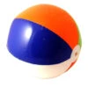 18" Blue And Orange Inflatable Beach Ball