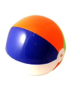 18" Blue And Orange Inflatable Beach Ball