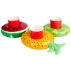 Set Of 3 Inflatable Fruit Pool Beverage Drink Holder Rings 8"
