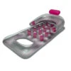66" Inflatable Pink And Silver French Pocket Swimming Pool Lounger