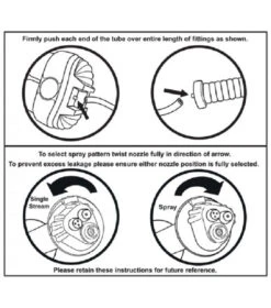 11” Super Soaking Fire Power Fire Hose Halloween Costume Accessory -Aqua Play Land Zone fpwr instruc 500x567 34805.1667680293