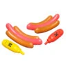 Set Of 2 Inflatable Hot Dog Ride On Swimming Pool Battle Set With Boppers Game - 56"