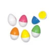 Set Of 6 Vibrantly Colored Egg-Shaped Underwater Diving Swimming Pool Game Pieces 2.5"