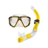 Yellow Teen Or Adult Scuba Mask And Snorkel Dive Set