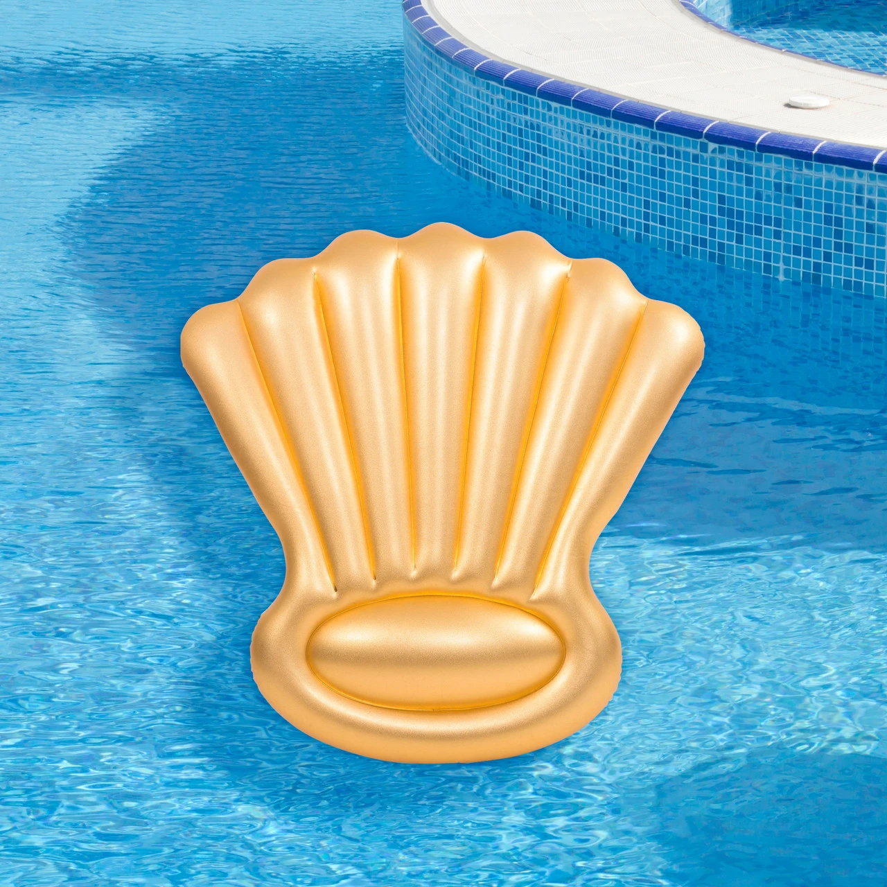6' Inflatable Golden Shell Swimming Pool Float 2 6' Inflatable Golden Shell Swimming Pool Float - Image 2