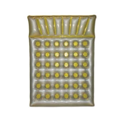 78" Inflatable Silver And Yellow Swimming Pool Double Mattress Float
