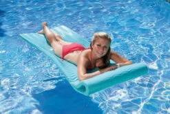 74" Icy Blue Floating Foam Swimming Pool Mattress Lounger With Head Rest -Aqua Play Land Zone icyblue2 58841.1667642814