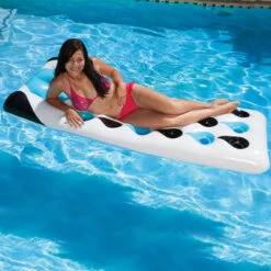 Inflatable White And Sky Blue Tear Drop Design Water Or Swimming Pool Mattress Lounge, 74-Inch -Aqua Play Land Zone ijesdinqq8gjke4vcdceu2avbdp0cqsi 53874.1667600134