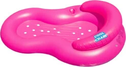 62.5" Inflatable Pink Cool Chair Water Lounge Chair With Holes