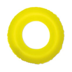 Inflatable Neon Yellow Swimming Pool Inner Tube Float, 35-Inch