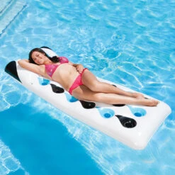 Inflatable White And Sky Blue Tear Drop Design Water Or Swimming Pool Mattress Lounge, 74-Inch -Aqua Play Land Zone lfpvcbdp70lwqjivk94u0pmqlrjugwke 31917.1667600134