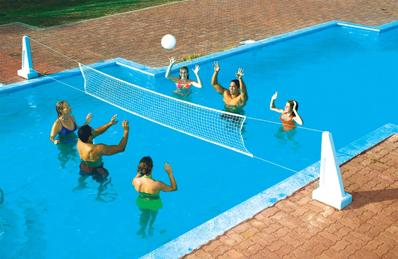White Pool Jam Basketball And Volleyball Swimming Pool Water Sports Combo Game 2 White Pool Jam Basketball And Volleyball Swimming Pool Water Sports Combo Game - Image 2