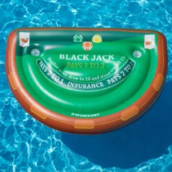 60" Green And Brown Inflatable Blackjack Table Game With Water Proof Cards -Aqua Play Land Zone loz0wctkwiqunawatbiu9hqhuzfehvln 94132.1667594747