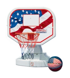 45" Red And Blue Patriotic USA Poolside Competition Swimming Pool Basketball Game