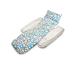 62" White And Blue Rio Sun Mod Dots Adjustable Floating Pool Chaise Lounge
