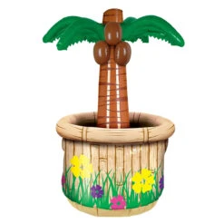 Pack Of 6 Inflatable Beige Potted Palm Tree Cooler 28"
