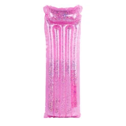 67" Inflatable Pink Glitter Swimming Pool Lounge