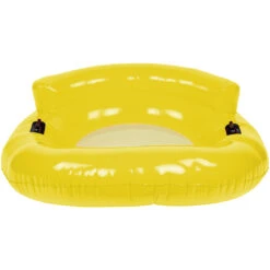 43" Yellow Bubble Seat Inflatable Swimming Pool Float