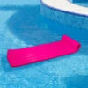 74" Pink Floating Foam Swimming Pool Mattress Lounger With Head Rest