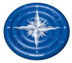 66" Blue And Gray Compass Rose Constellation Island Lounge Pool Float