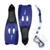 18" Blue And Black Reef Diver Adult Pro Scuba Snorkeling Swimming Pool Set - Extra Small