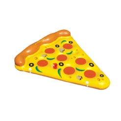 72" Inflatable Yellow And Orange Pizza Slice Swimming Pool Float Raft
