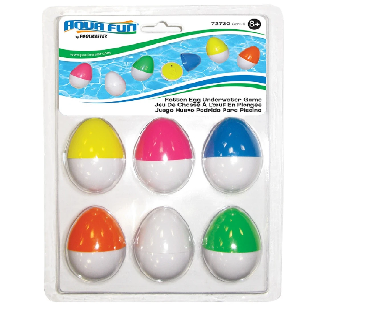 Set Of 6 Vibrantly Colored Egg-Shaped Underwater Diving Swimming Pool Game Pieces 2.5" 3 Set Of 6 Vibrantly Colored Egg-Shaped Underwater Diving Swimming Pool Game Pieces 2.5" - Image 3