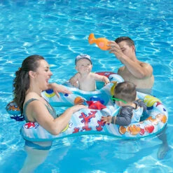 46.5" Underwater Creatures Mommy And Us Dual Inflatable Swimming Pool Float -Aqua Play Land Zone pool2081544.3 83425.1667521990